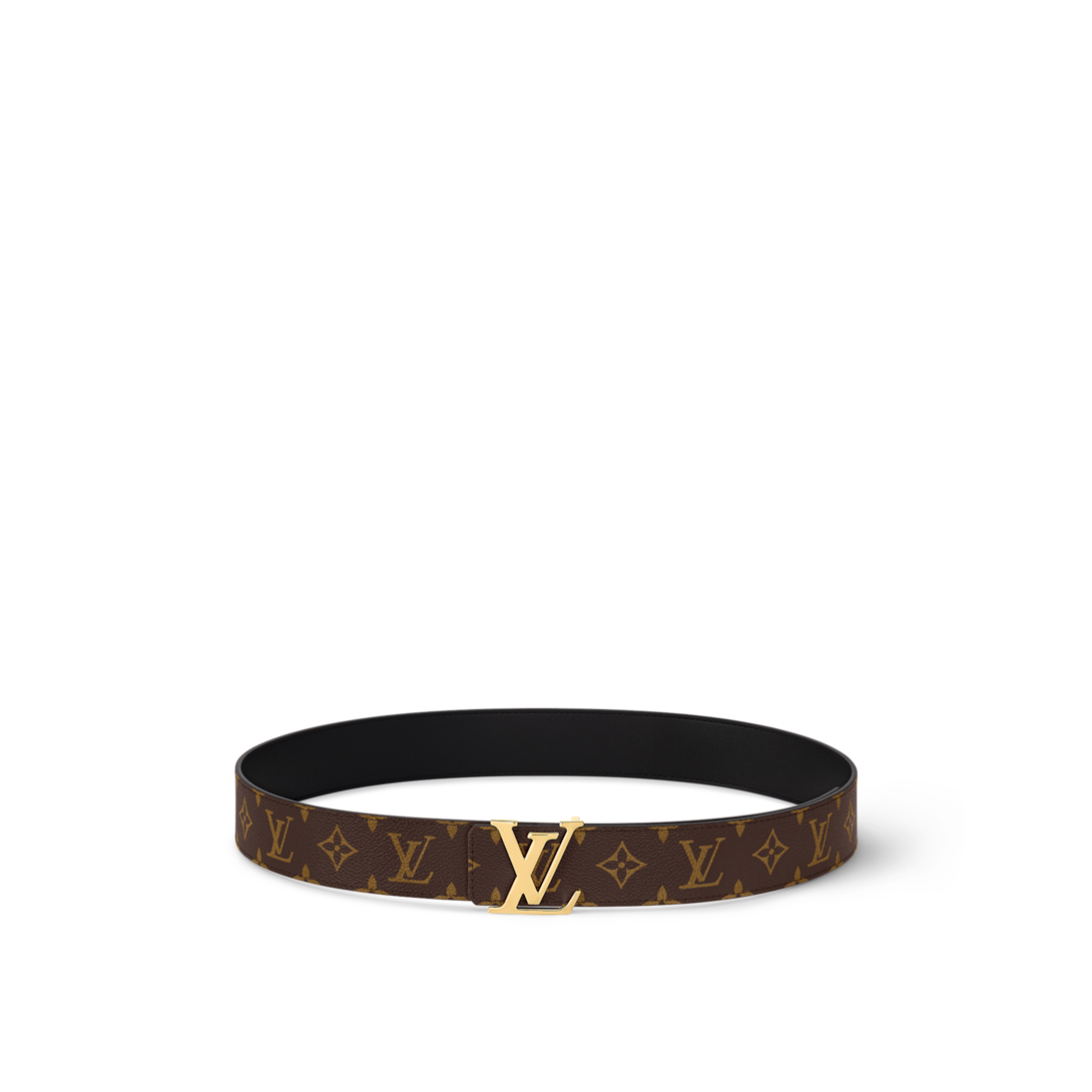 ルイ・ヴィトン ブラック ベルト モノグラム LV Initiales 40mm Reversible Belt Monogram - Women